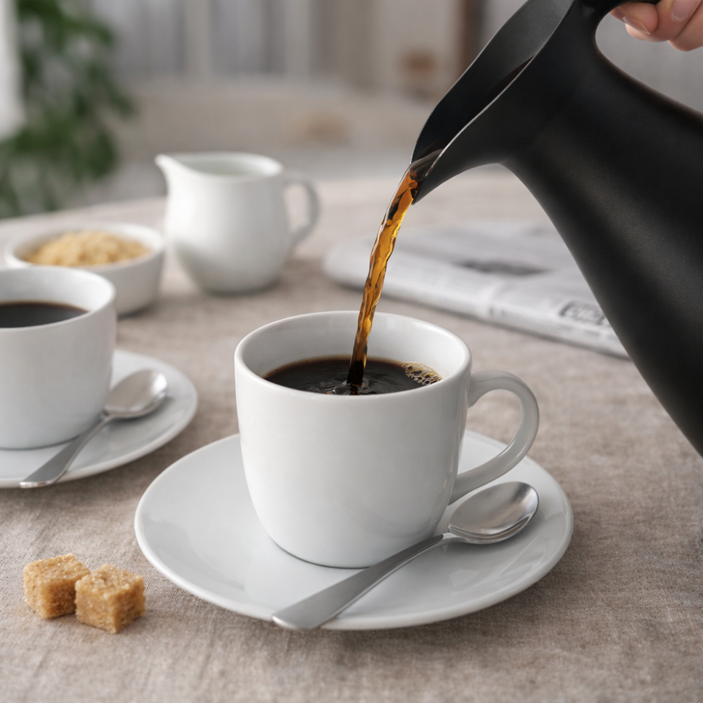 1L Double Wall Vacuum Jug - Thermal Insulated Coffee and Tea Flask