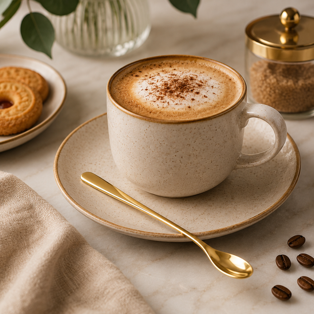 Luxury Gold Long Handle Mini Spoon Set – Elegant Stainless Steel Coffee & Dessert Spoons