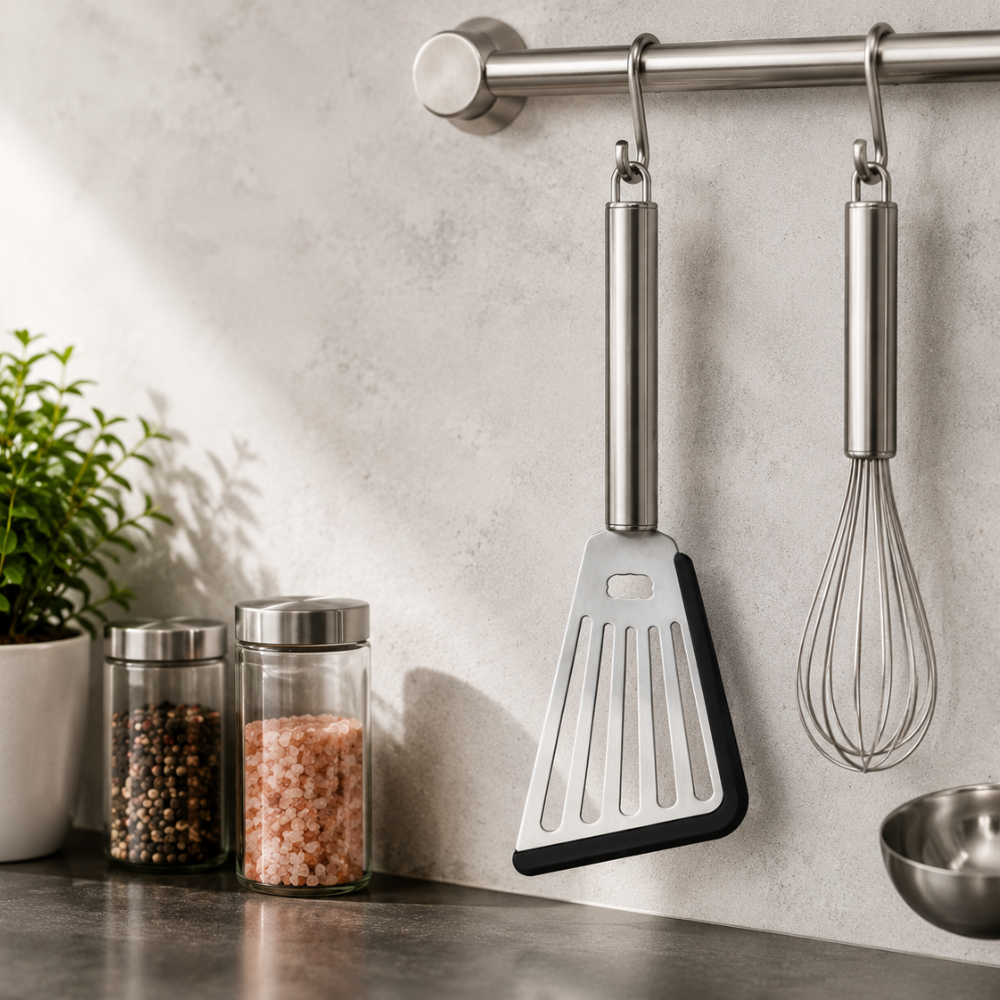 Stainless Steel Fish Turner Spatula – 31 cm Slotted Kitchen Turner