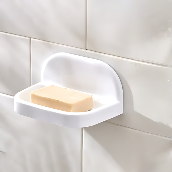 2-Piece Bathroom Accessory Set - Toothbrush Holder & Soap Dish Organizer