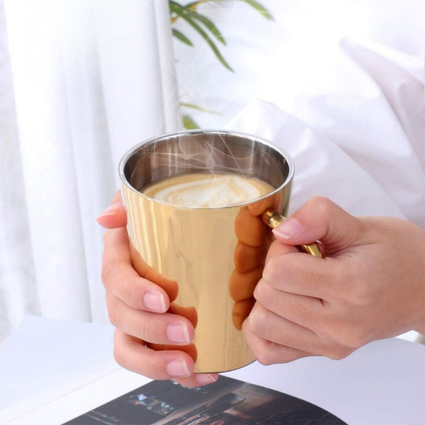 Stainless Steel Cups Set - Durable Drinkware - 304ml - 6-Piece Set