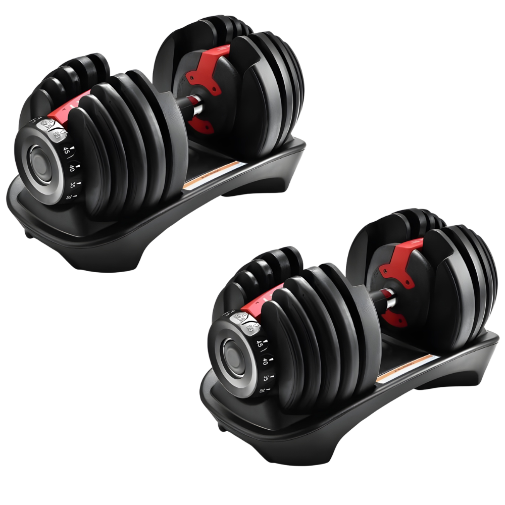 2-Piece Adjustable Dumbbell Set – Multi-Weight Home Gym Dumbbells Pair