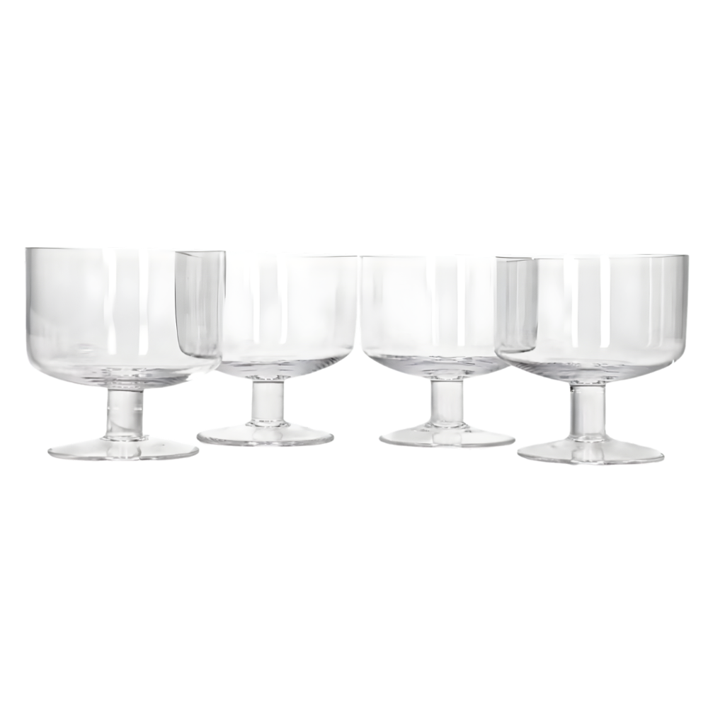 4-Piece Mini Trifle Bowl Set - Elegant Dessert Serving Glasses