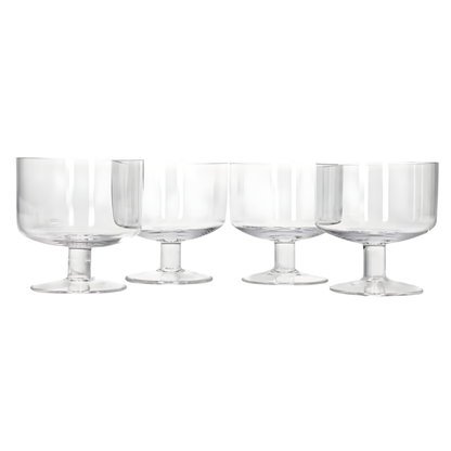4-Piece Mini Trifle Bowl Set - Elegant Dessert Serving Glasses