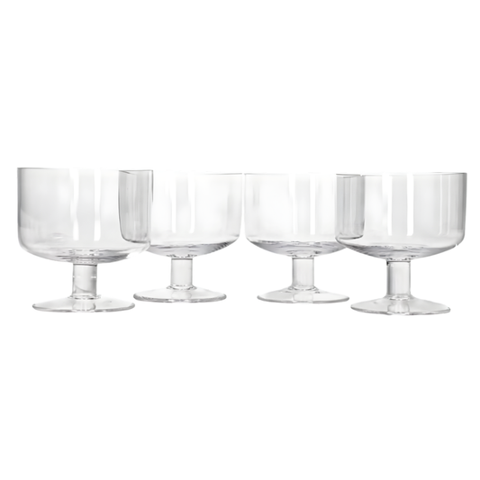 4-Piece Mini Trifle Bowl Set - Elegant Dessert Serving Glasses