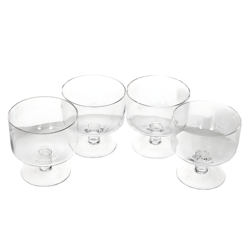 4-Piece Mini Trifle Bowl Set - Elegant Dessert Serving Glasses
