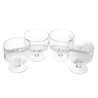 4-Piece Mini Trifle Bowl Set - Elegant Dessert Serving Glasses