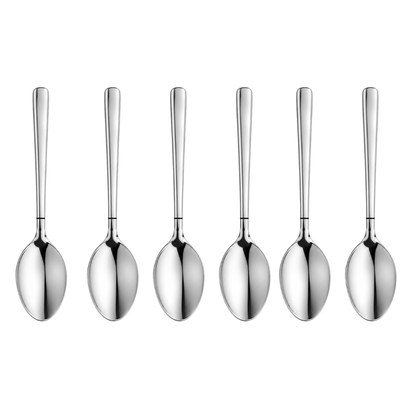 Stainless Steel Tea Spoon Set – 6 Piece Modern Coffee & Dessert Spoon Collection