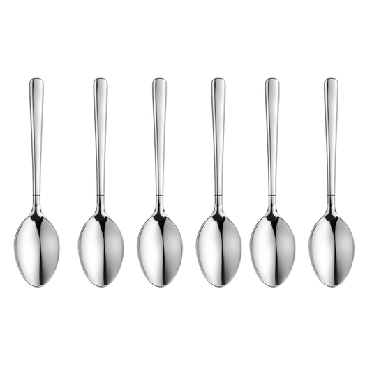 Stainless Steel Tea Spoon Set – 6 Piece Modern Coffee & Dessert Spoon Collection
