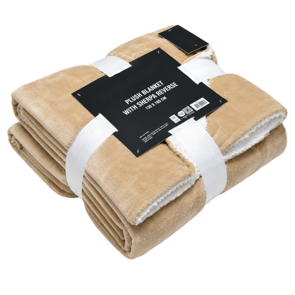 Plush Blanket with Sherpa Reverse – Ultra Soft Warm Fleece Throw Blanket