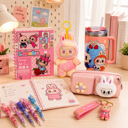 Big Into Energy Plush Keychain Gift Set – Stationery & Tumbler Bundle