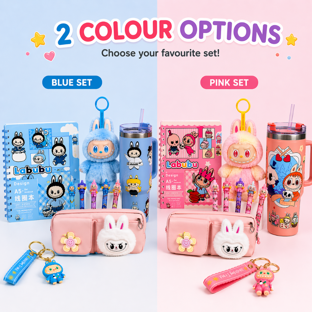 Big Into Energy Plush Keychain Gift Set – Stationery & Tumbler Bundle