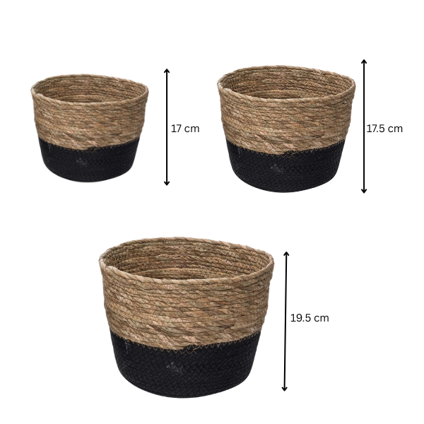 Woven Seagrass Storage Basket Set - For Home Storage & Organisation