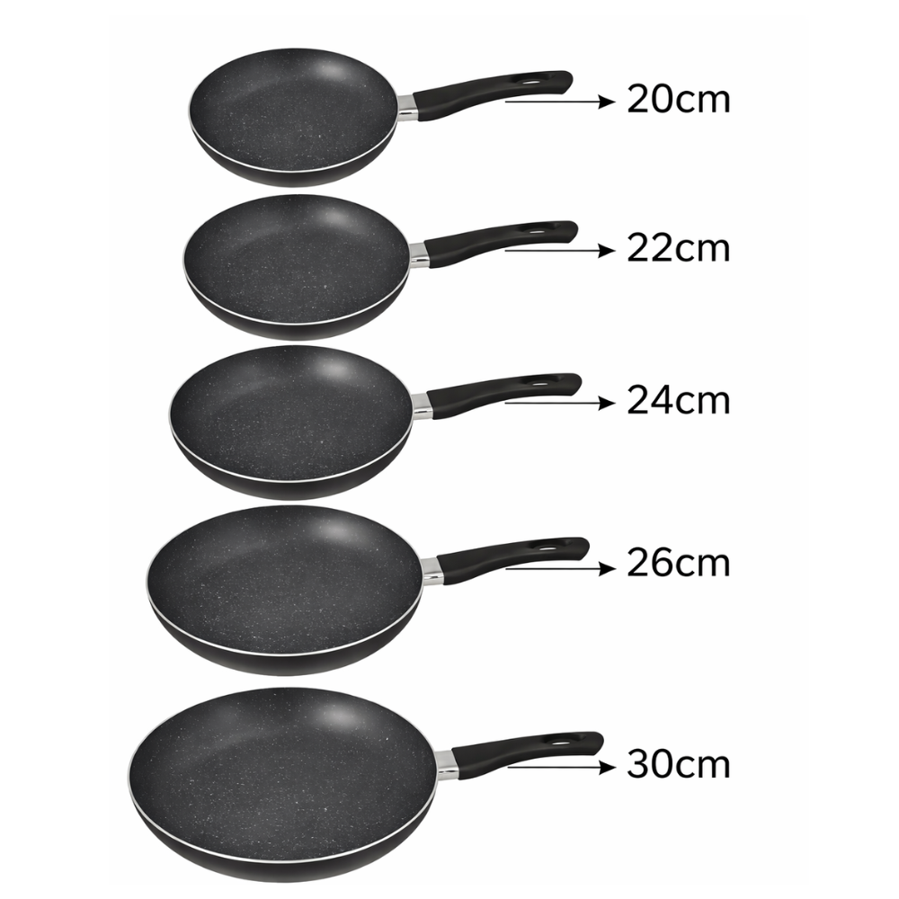 Black Non-Stick Frying Pan - Durable Everyday Cooking Pan