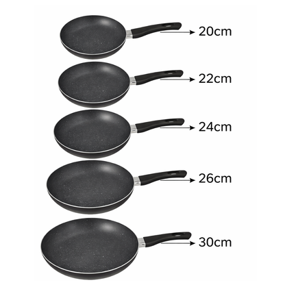 Black Non-Stick Frying Pan - Durable Everyday Cooking Pan