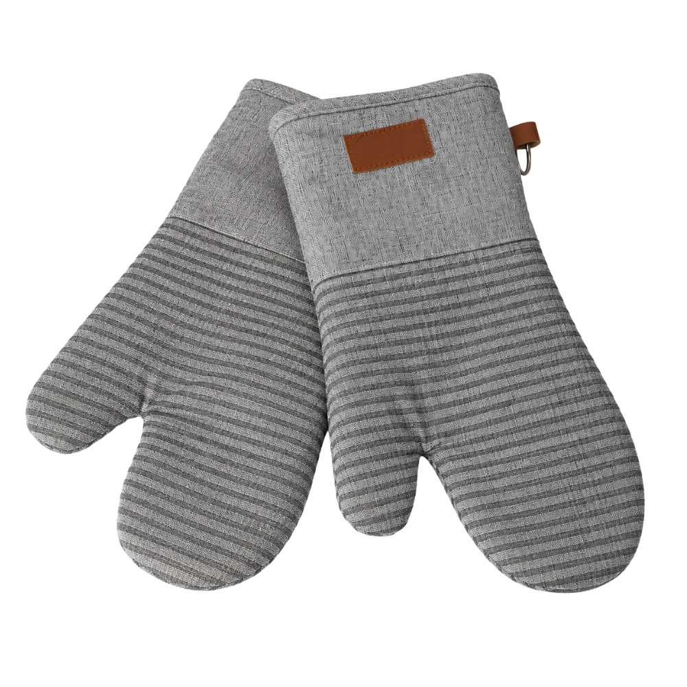 Heat Resistant Oven Gloves – Quilted Kitchen Cooking Mitts (Pair)