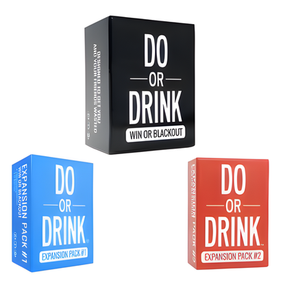 Do or Drink Party Game – Win or Blackout Edition with Expansion Packs | Adult Drinking Card Game