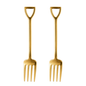 Luxury Gold Dessert Fork Set – 2 Piece 13 cm Stainless Steel Dining Fork Collection