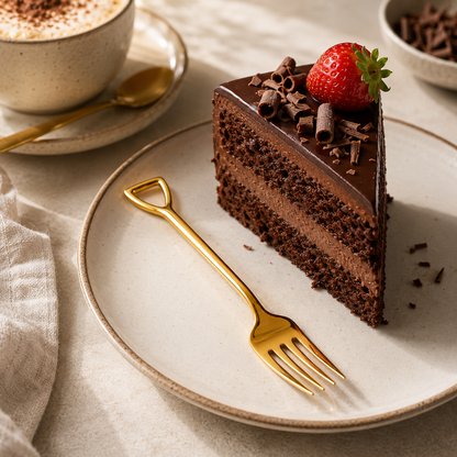 Luxury Gold Dessert Fork Set – 2 Piece 13 cm Stainless Steel Dining Fork Collection