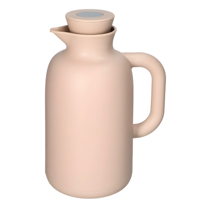 1L Matte Beige Double Wall Vacuum Jug - Thermal Insulated Beverage Flask (Matte Beige)