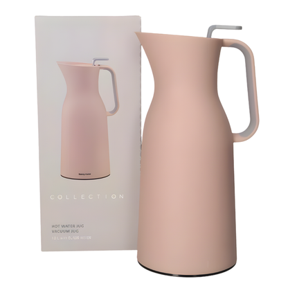 1L Matte Pink Double Wall Vacuum Jug - Thermal Insulated Water & Beverage Flask