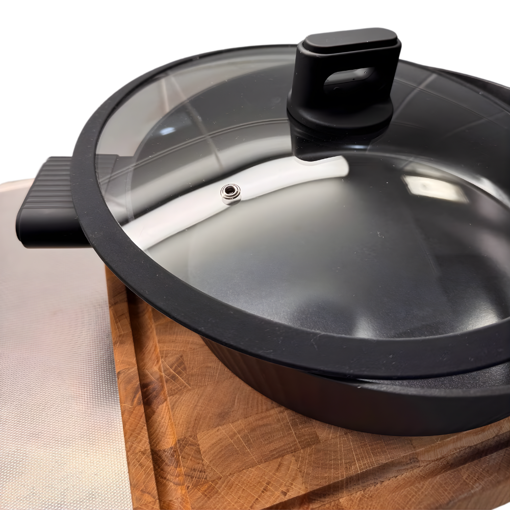Forged Deep Non-Stick Frying Pan with Glass Lid - Induction Ready - 28 cm