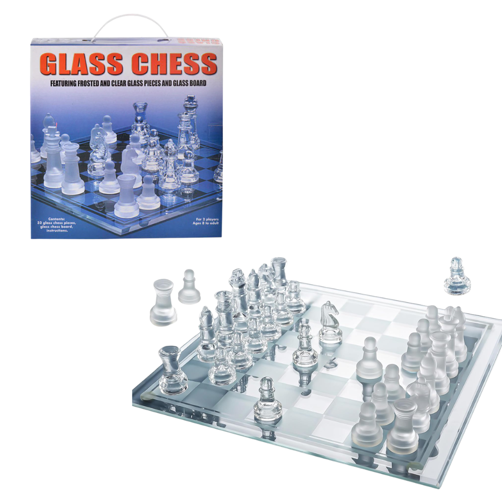 Glass Chess Set – Premium Frosted & Clear Glass Board Game