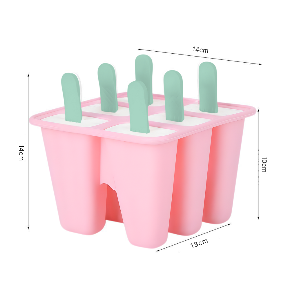 Reusable Ice Lolly Mould - 6 Slot Popsicle Maker | BPA-Free