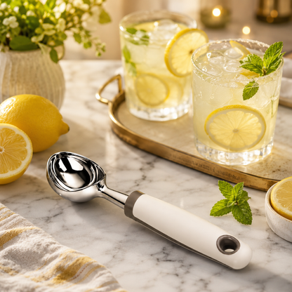 Stainless Steel Ice Cream Scoop – Ergonomic Dessert & Cookie Scoop