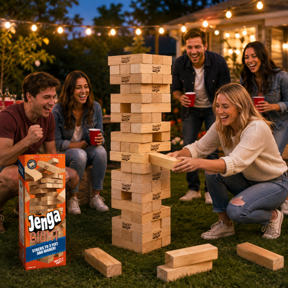 Jenga Giant Family Edition – Classic Wooden Stacking Tower Game