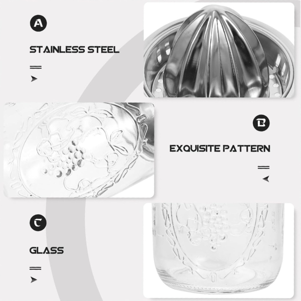 Glass Drink Dispenser with Metal Stand & Citrus Juicer – Premium Beverage Server with Tap for Drinks