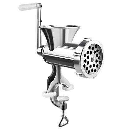Manual Aluminium Alloy Meat Grinder - Hand-Crank Mincer with Table Clamp
