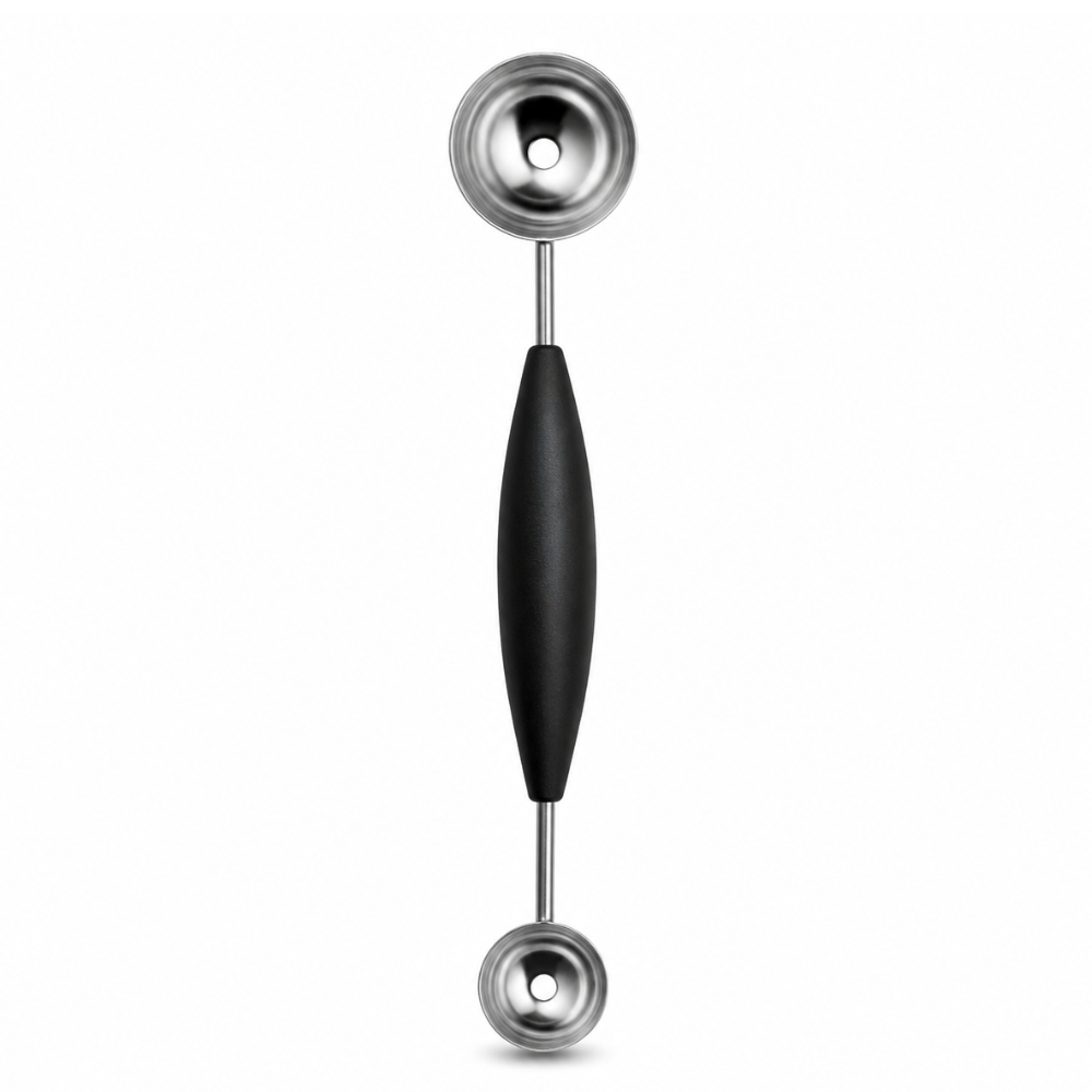 Stainless Steel Double-Ended Melon Baller Scoop – Fruit Carving & Garnishing Tool