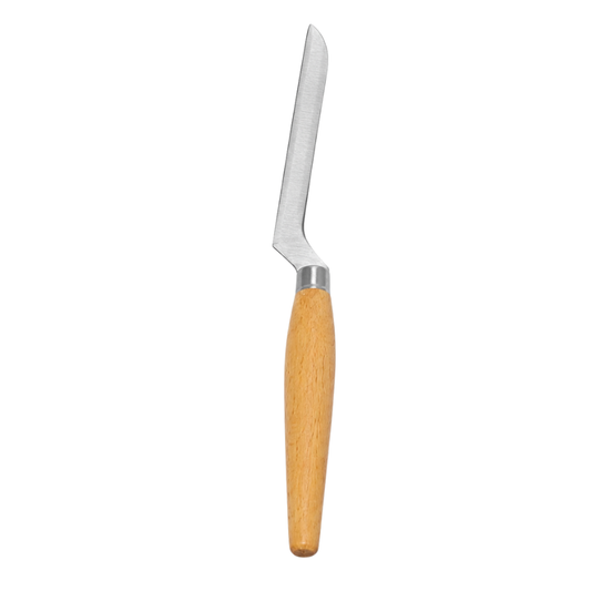 Stainless Steel Narrow Cheese Knife – 20 cm Wooden Handle Cheese Slicer