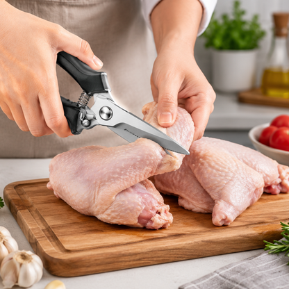 Premium Stainless Steel Poultry Shears – 22 cm Heavy-Duty Kitchen Scissors for Poultry, Meat & Food Preparation