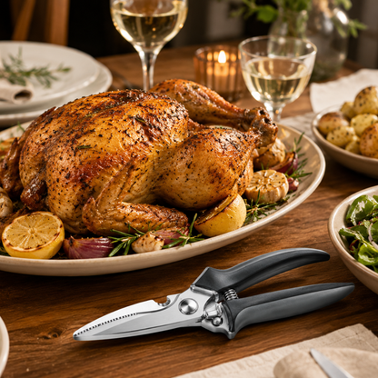 Premium Stainless Steel Poultry Shears – 22 cm Heavy-Duty Kitchen Scissors for Poultry, Meat & Food Preparation