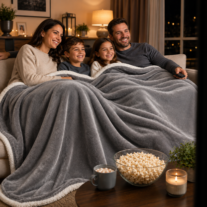 Plush Blanket with Sherpa Reverse – Ultra Soft Warm Fleece Throw Blanket