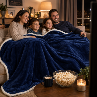 Plush Blanket with Sherpa Reverse – Ultra Soft Warm Fleece Throw Blanket