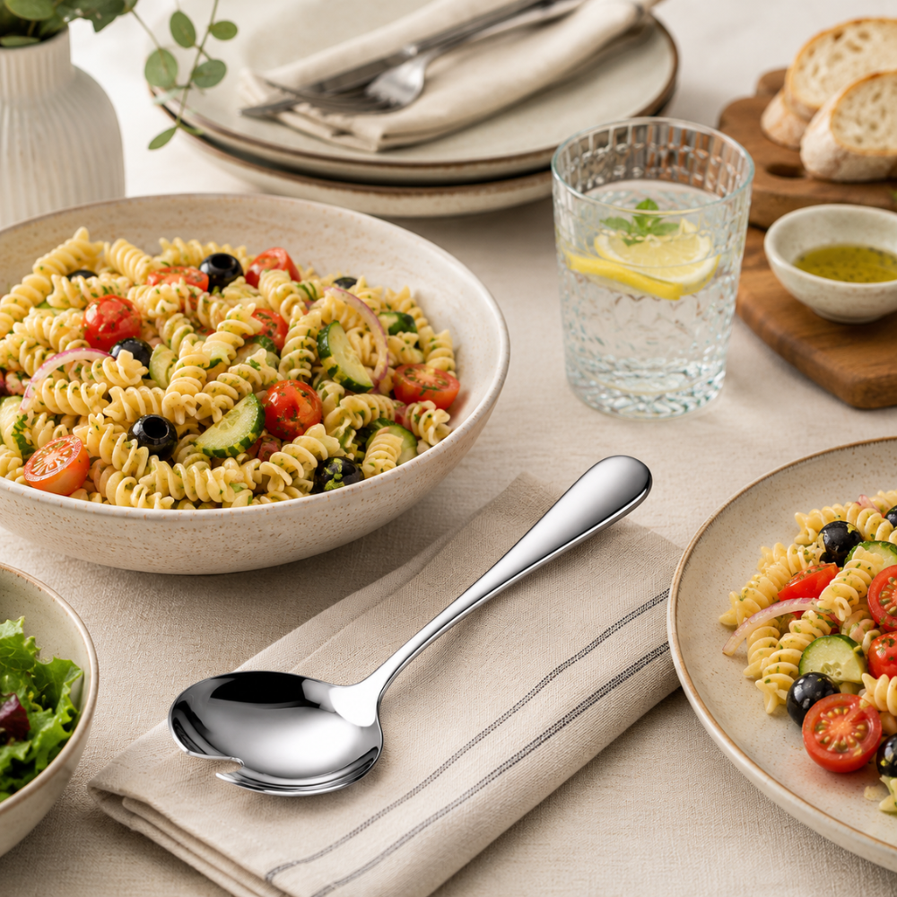 Stainless Steel Salad Fork Serving Spoon – 24 cm Multi-Purpose Kitchen & Serving Spoon