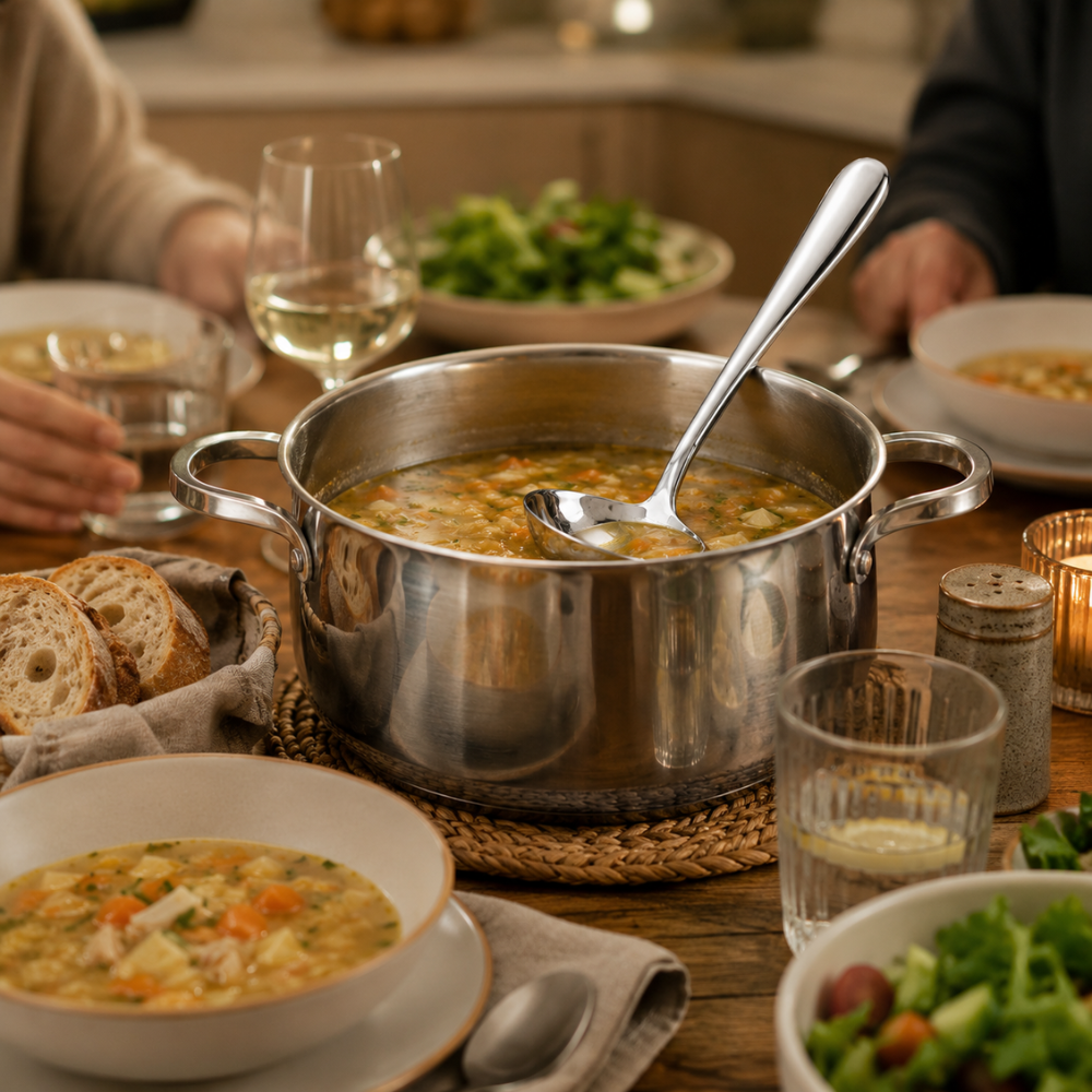 Stainless Steel Soup Ladle – 25 cm Kitchen Serving Spoon