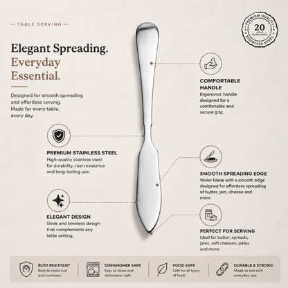 Stainless Steel Butter Knife – Multi-Purpose Spreader Knife