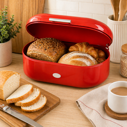 Stainless Steel Bread Bin – Modern Kitchen Bread Storage Box