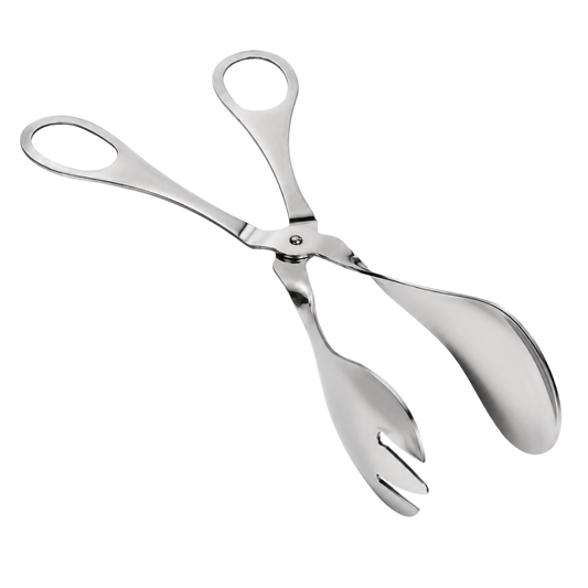 Stainless Steel Salad Tongs – 23 cm Kitchen Serving & Buffet Tongs