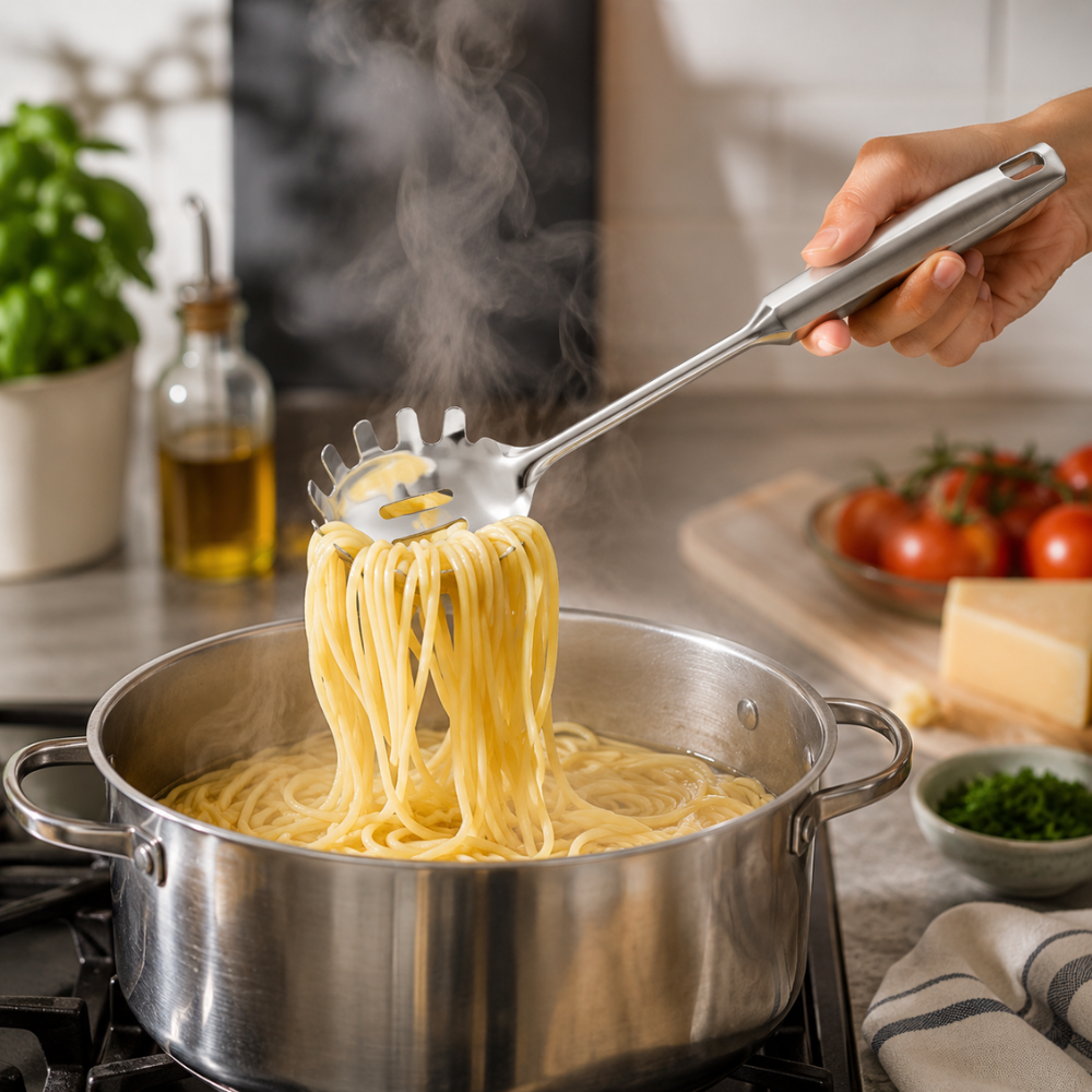 Stainless Steel Spaghetti Server Spoon – 35 cm Pasta Serving Spoon