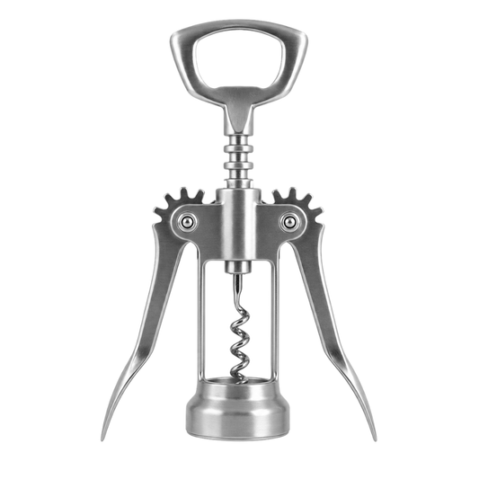 Premium Stainless Steel Wing Corkscrew Wine Opener - 16.5 cm