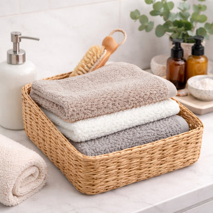 3-Piece Soft Washcloth Set - Ultra-Absorbent Gentle Face & Body Towels
