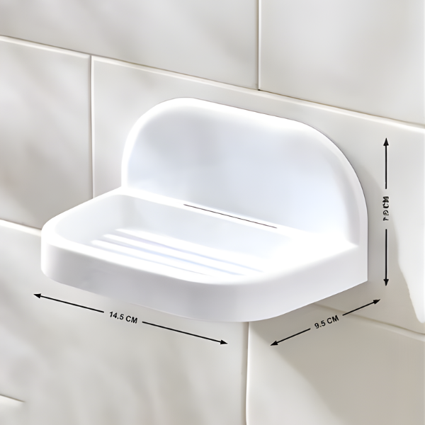 2-Piece Bathroom Accessory Set - Toothbrush Holder & Soap Dish Organizer