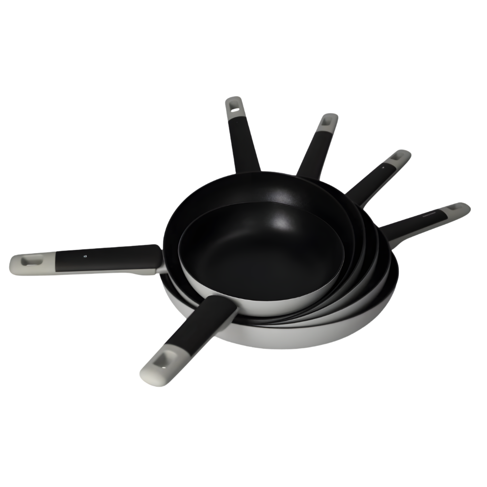 Non-Stick Frying Pan - Aluminium Cooking Pan with Heat-Resistant Handle