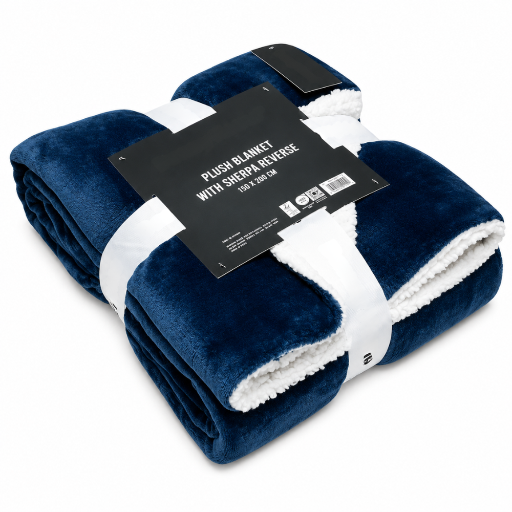Plush Blanket with Sherpa Reverse – Ultra Soft Warm Fleece Throw Blanket
