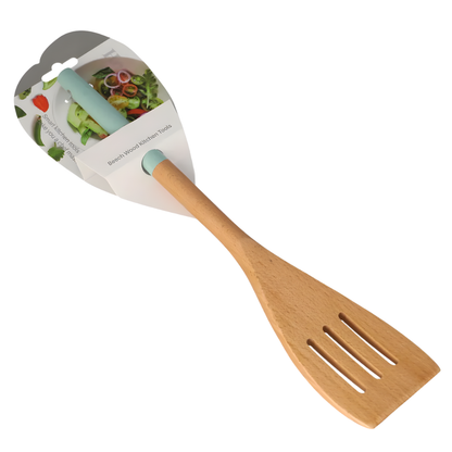 5-Piece Wooden Kitchen Utensil Set with Scissors-Non-Scratch Cooking Tools